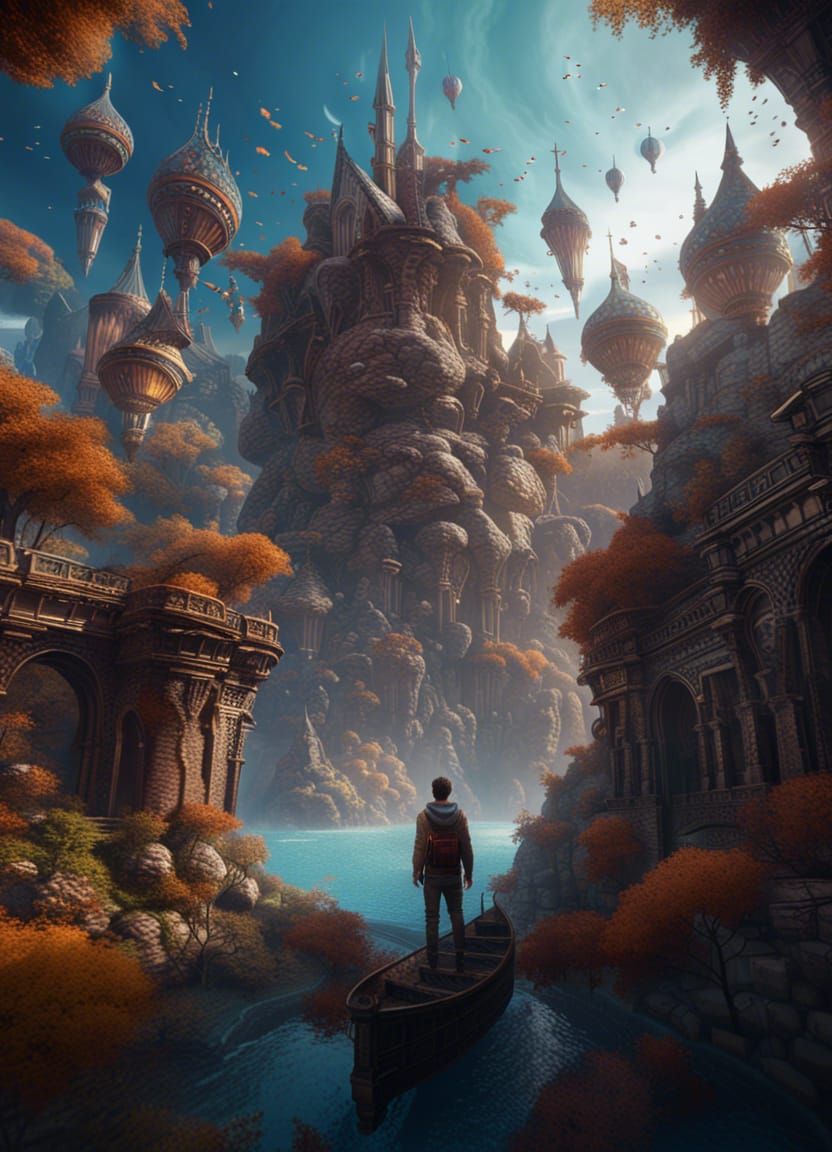 Person Discovers Gift of Flight: Fantasy Art