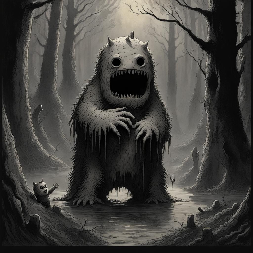 Cute Scary Monster Inspired by Horror Art