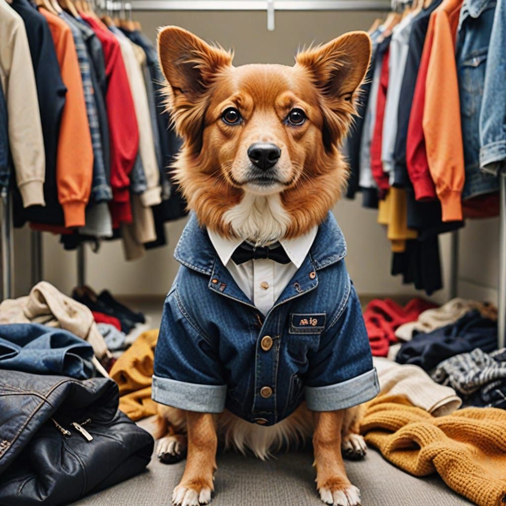 Canine Fashionista in Formal Attire
