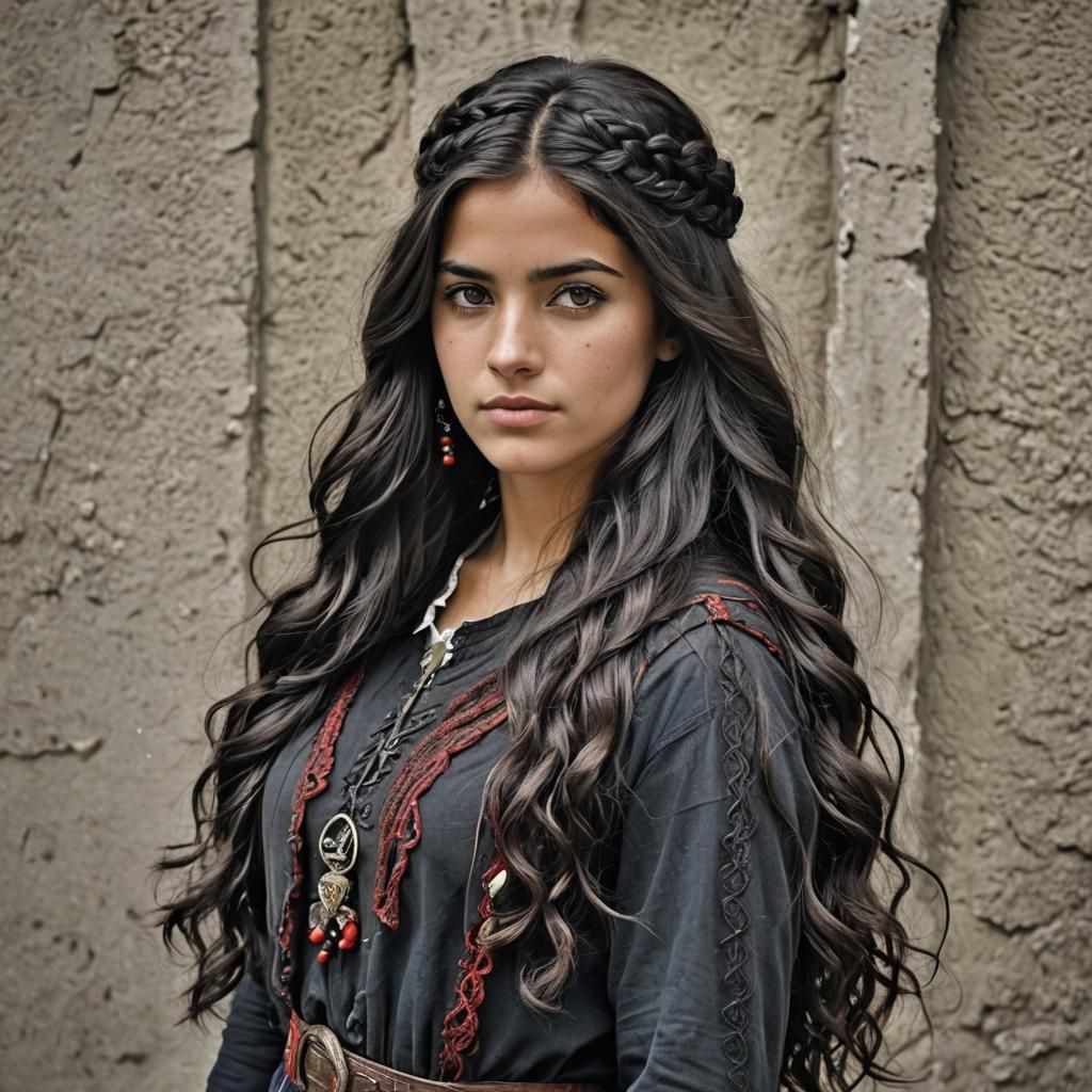 Captivating Portrait of Elena Rivera in Goth Style