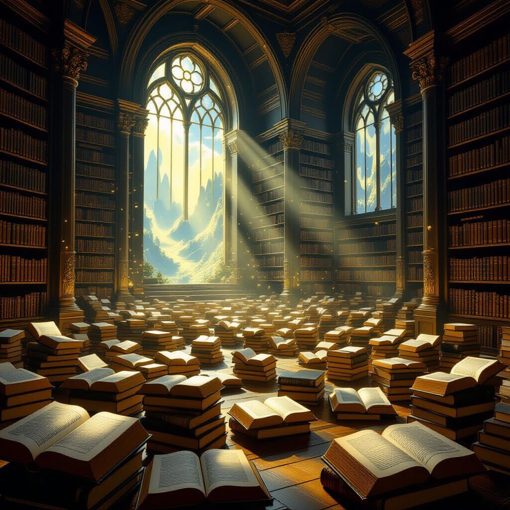 Ancient Library Portals to Other Worlds