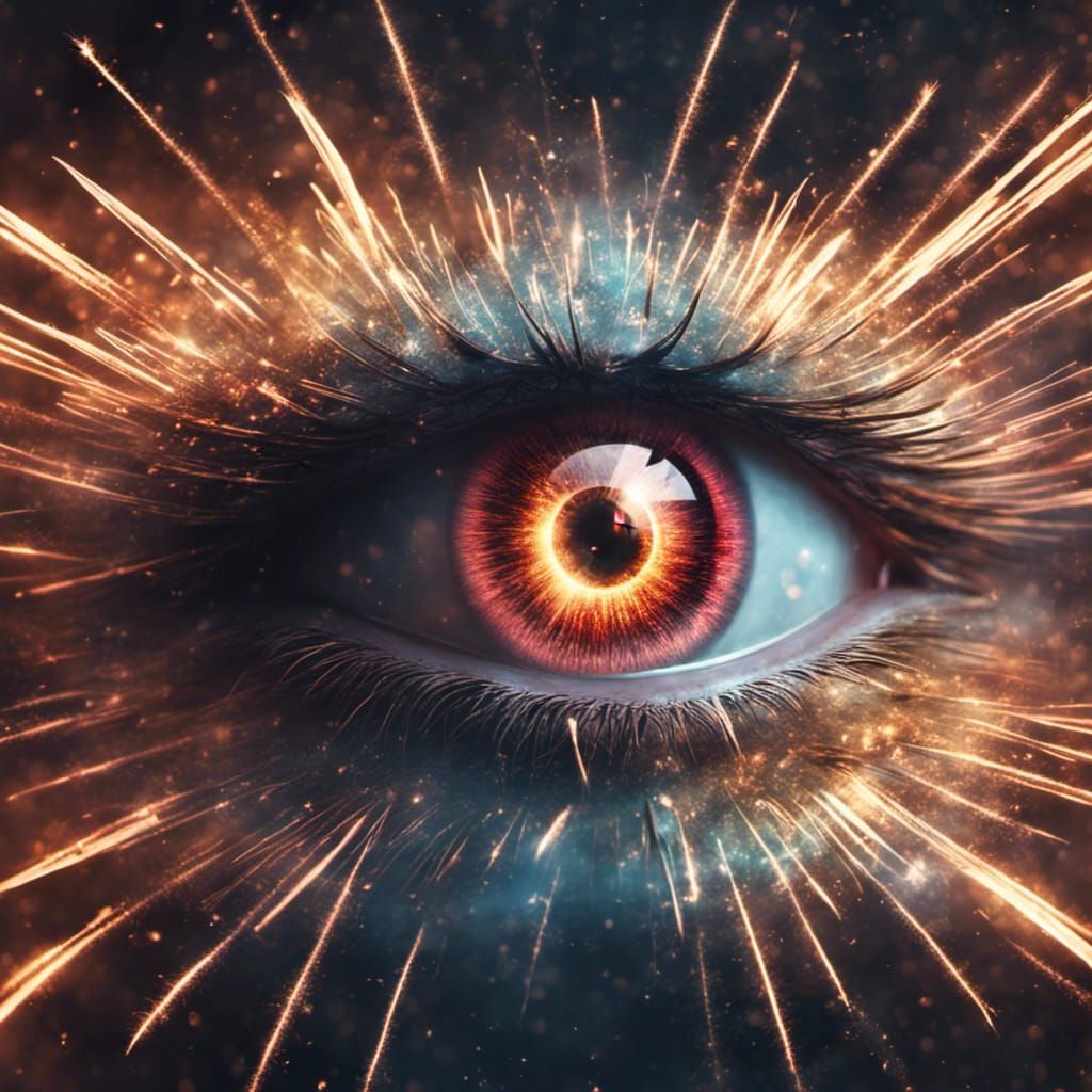 Fireworks Reflected in Eye: Digital Matte Painting
