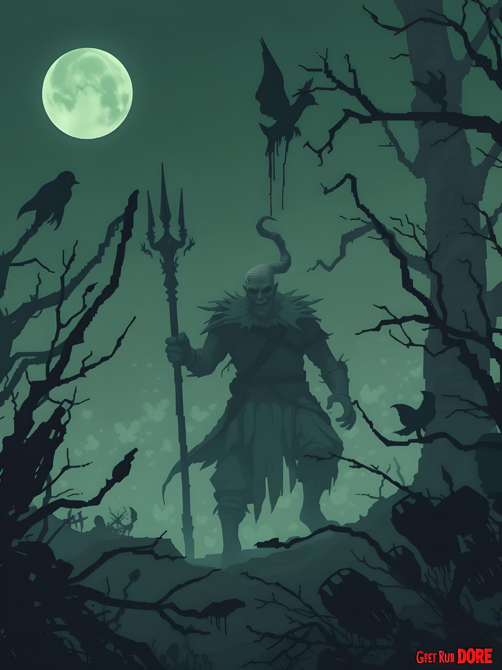 Creepy Pixel Art Horror Game Character