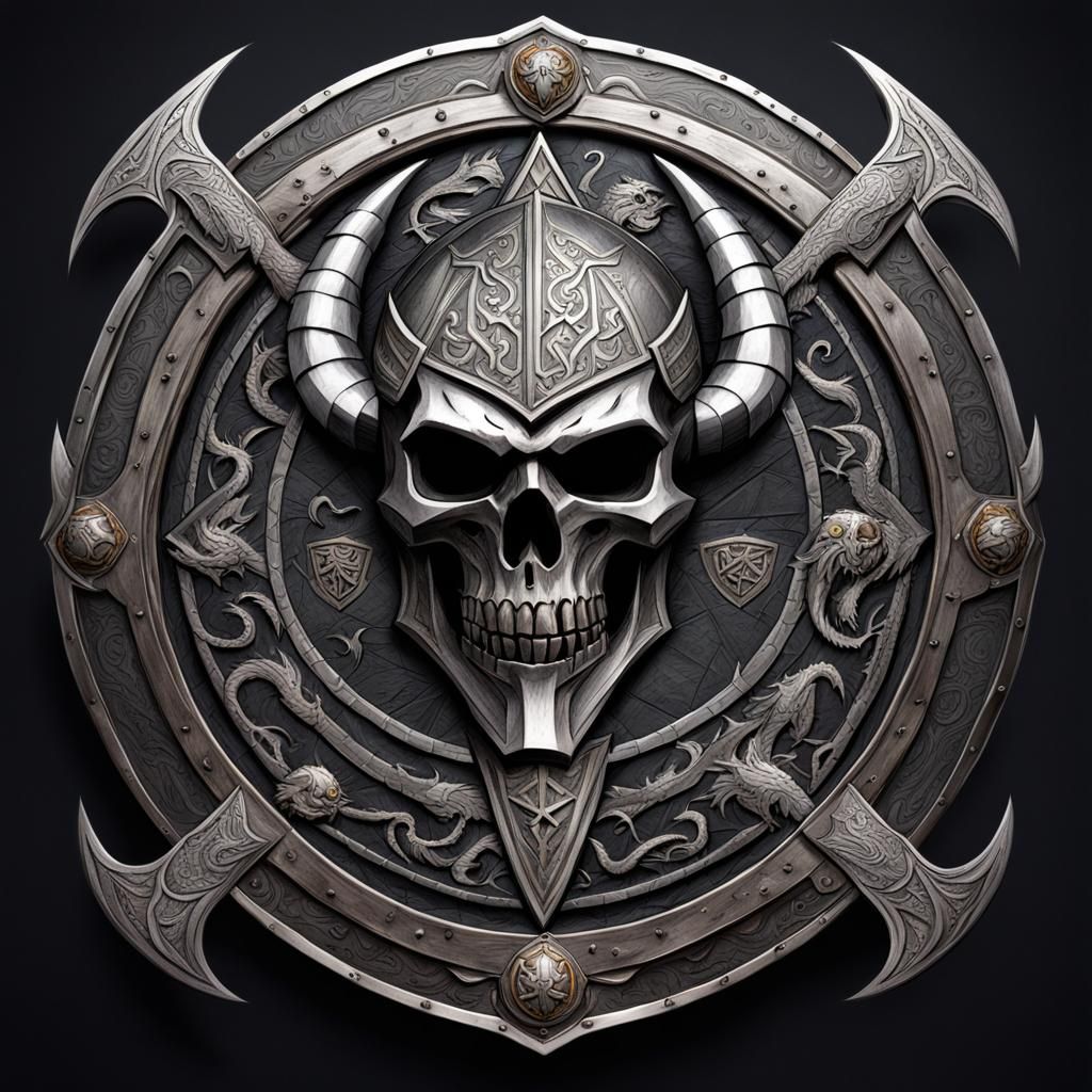 Knight with Runed Shield on Battlefield