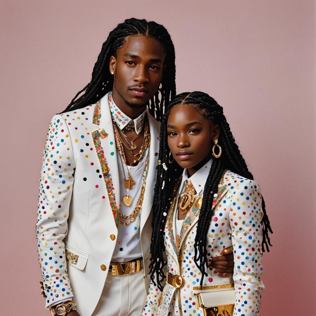 Young Black Royalty in Luxury Opulence