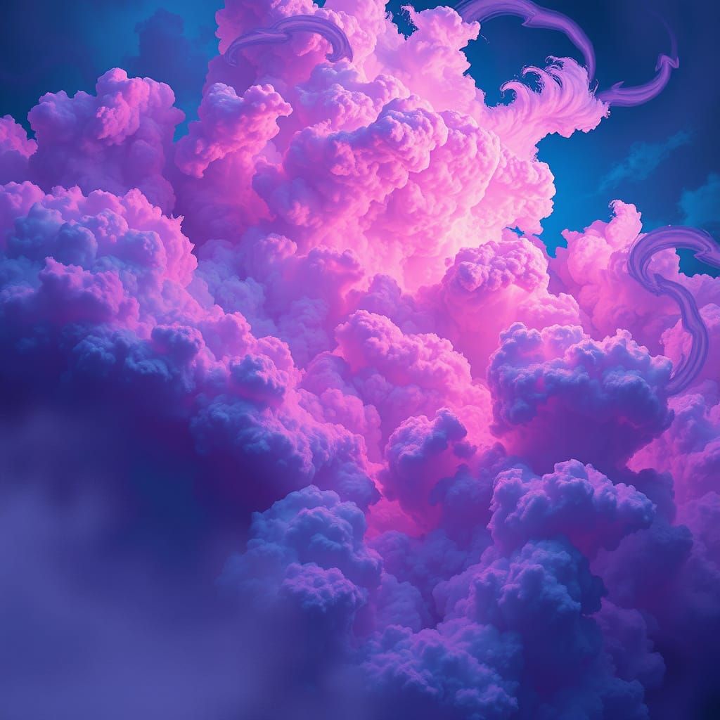 Surreal Dreamscape in Vibrant, Abstract Colors