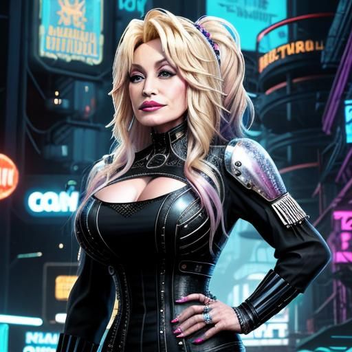 Dolly Parton Cyberpunk-Biopunk Hair in Dollywood