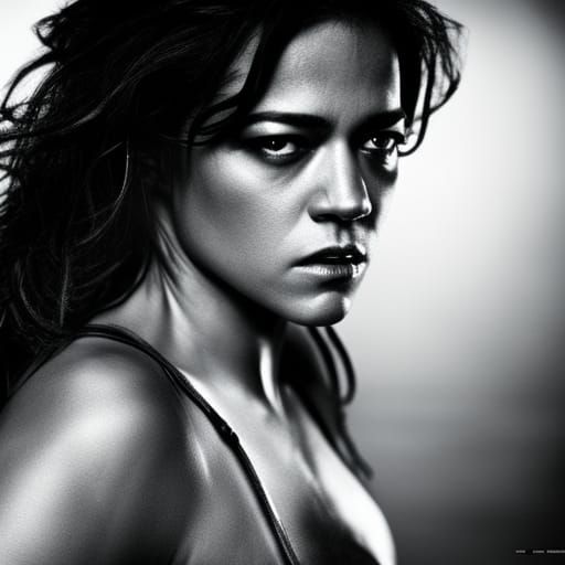 Realistic Portrait of a Woman with Ambient Lighting