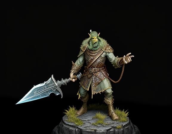 Goblin Warrior in a Dark Cave