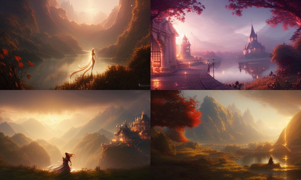 Fantasy Kingdom: Hyper-Detailed Digital Illustration