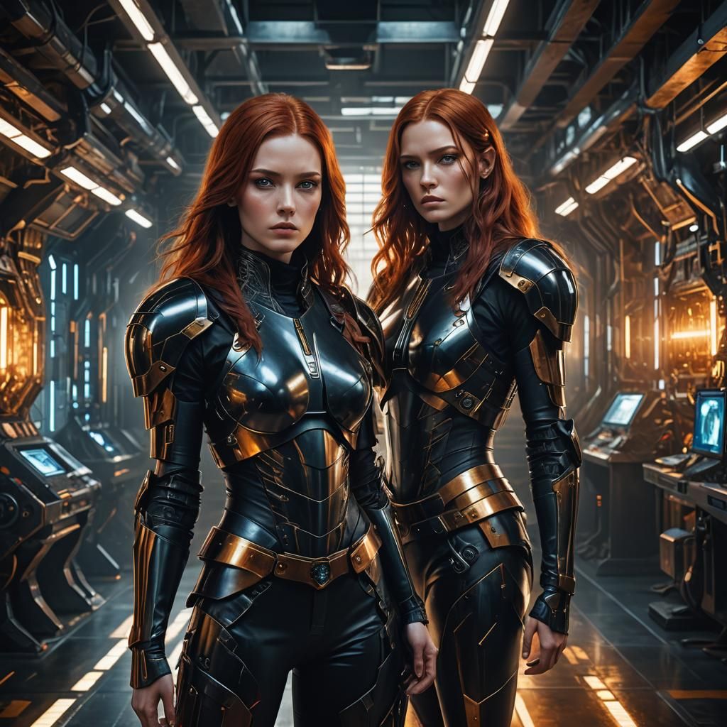 Sci-Fi Woman in Leather Armor, Photorealistic Concept Art