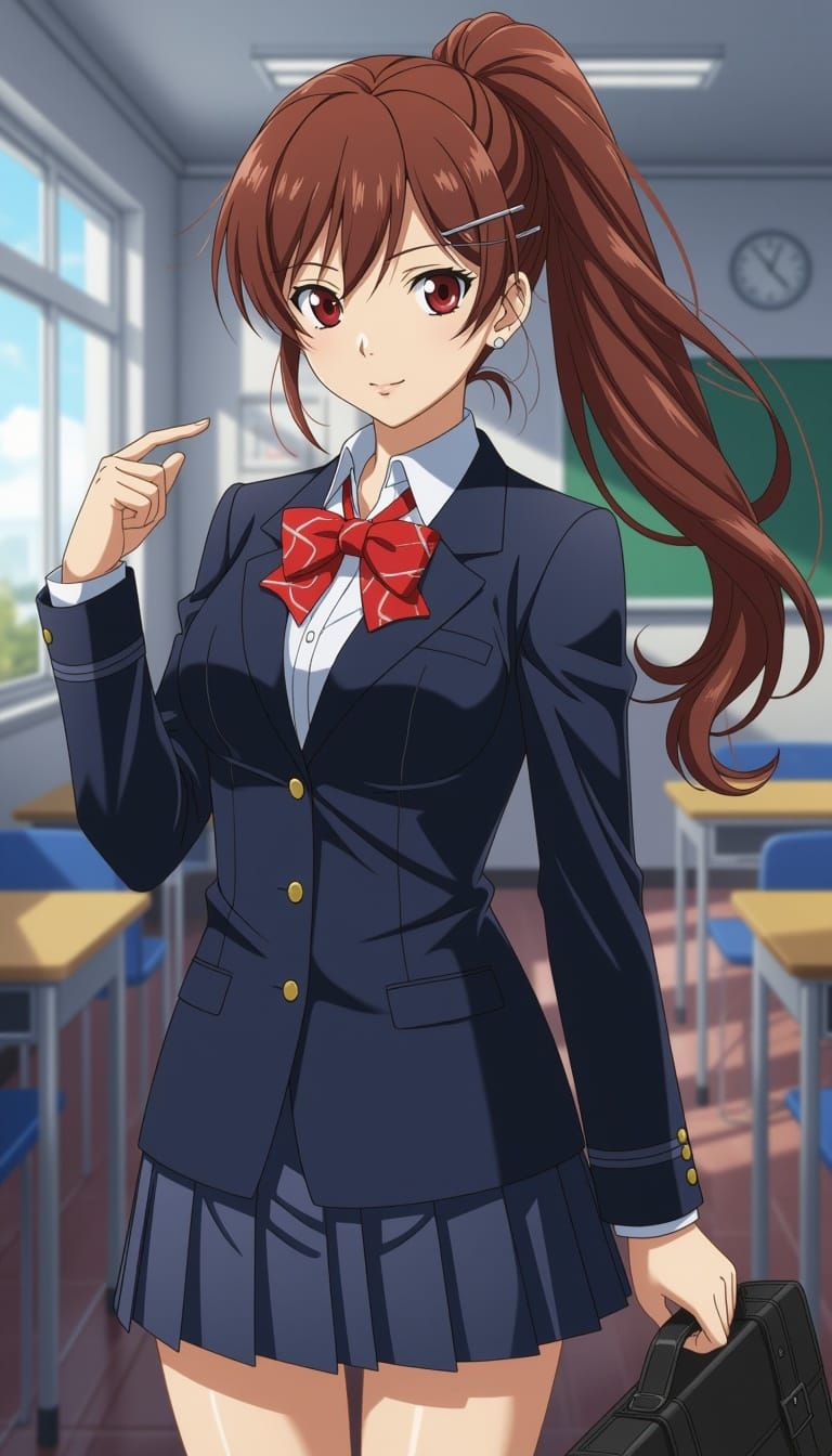 Kotone Shiomi From Persona 3 In High School Uniform