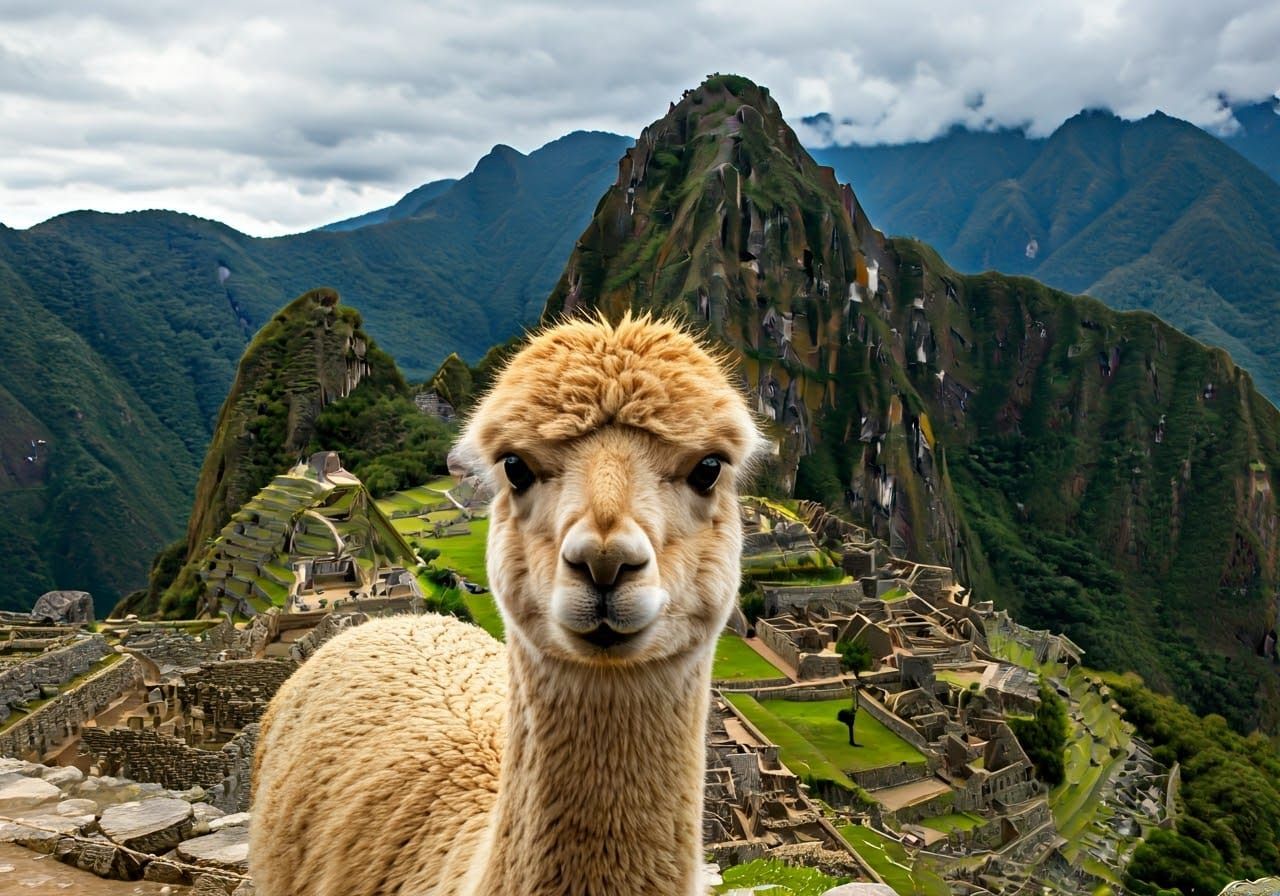 Alpaca Photobombs Majestic Machu Picchu Landscape
