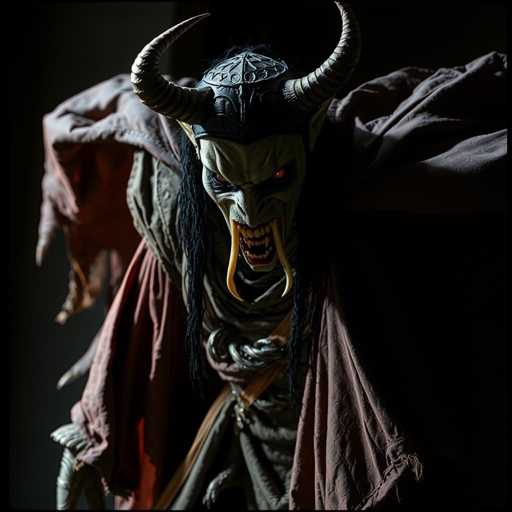 Fierce Medieval Vampire Emerges from Shadows