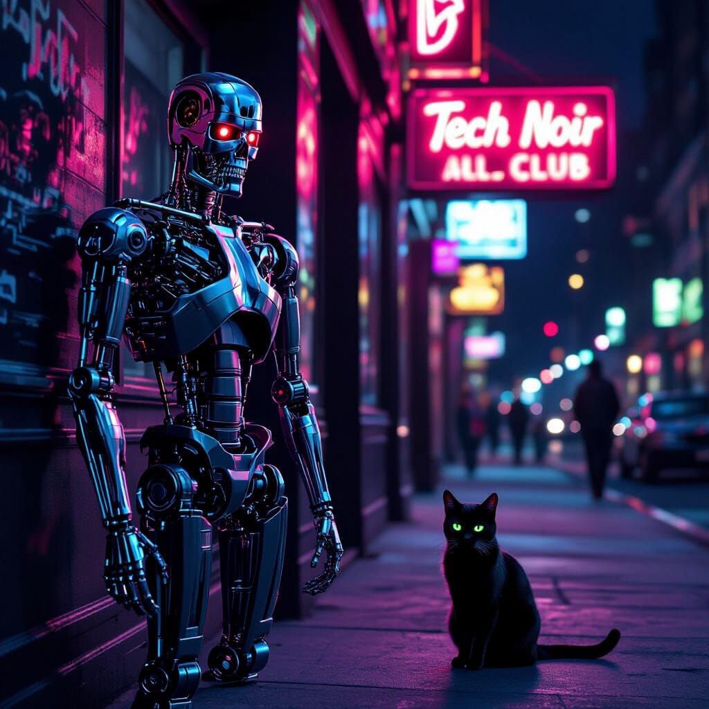 Terminator and Black Cat at Tech Noir Jazz Club