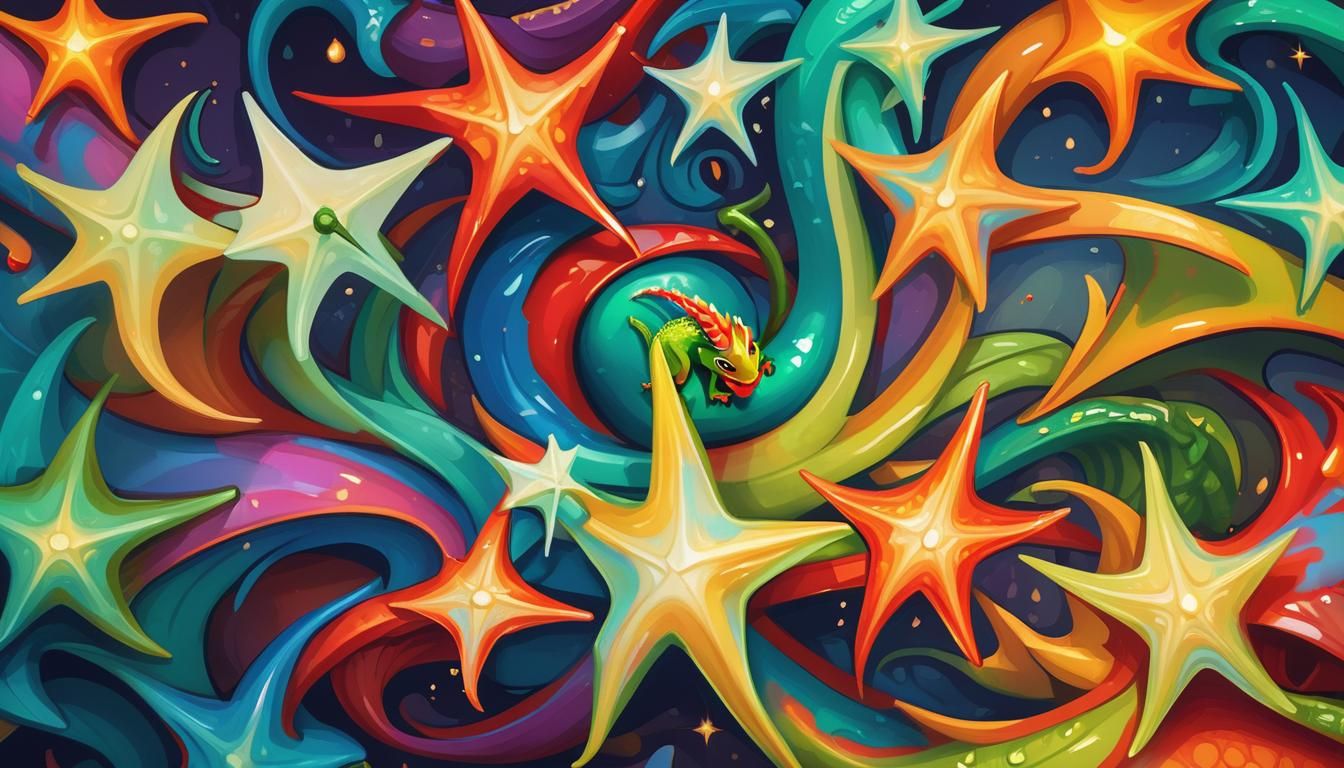 Dragon with Sombrero and Jalapeno: Pixar-Inspired Art