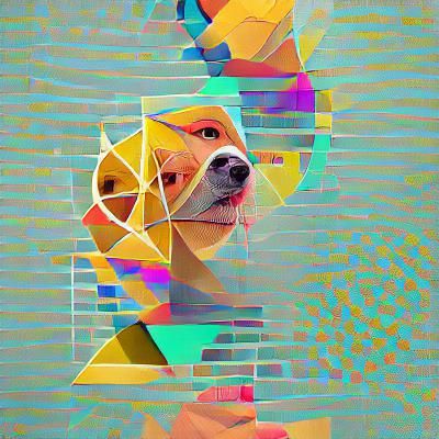 Dog's Day: Pop Art Screen Print in Bauhaus Style