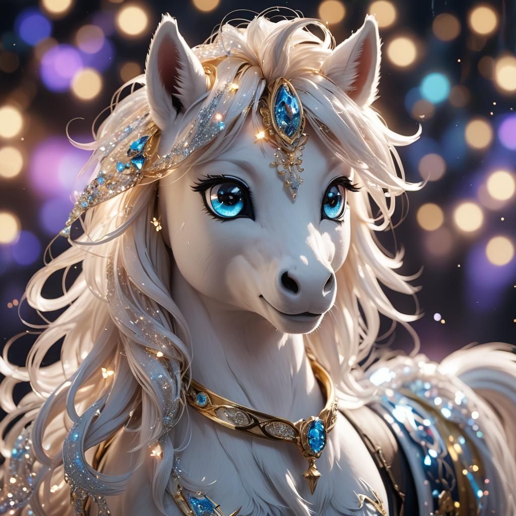 Detailed 3D Anime Art of G5 Pony