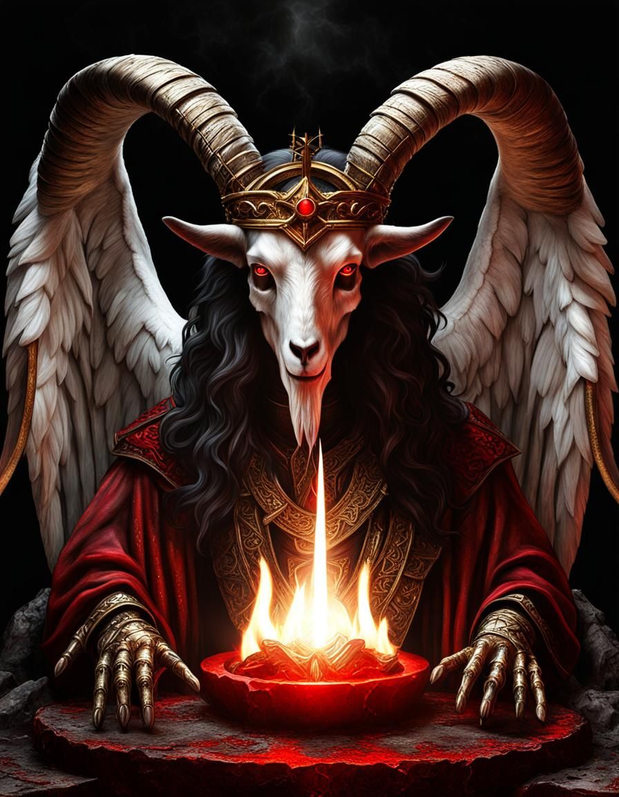 Baphomet, Goat King of the Templars: Digital Art