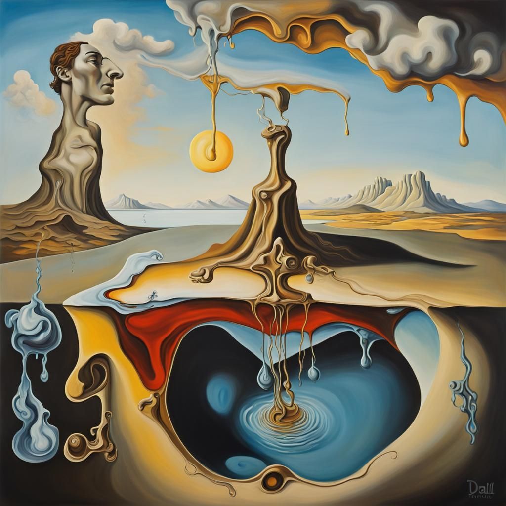 Surrealist Melting Dreamscape in Dali Style