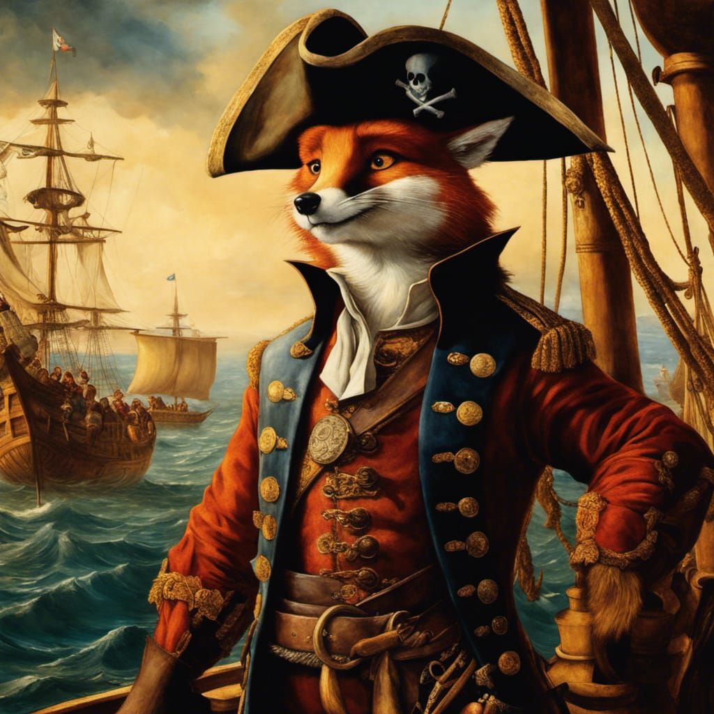 Nick Wilde as Pirate in Renaissance Oil Painting