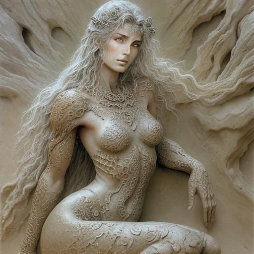 Aphrodite Earth Goddess with Sandy Texture