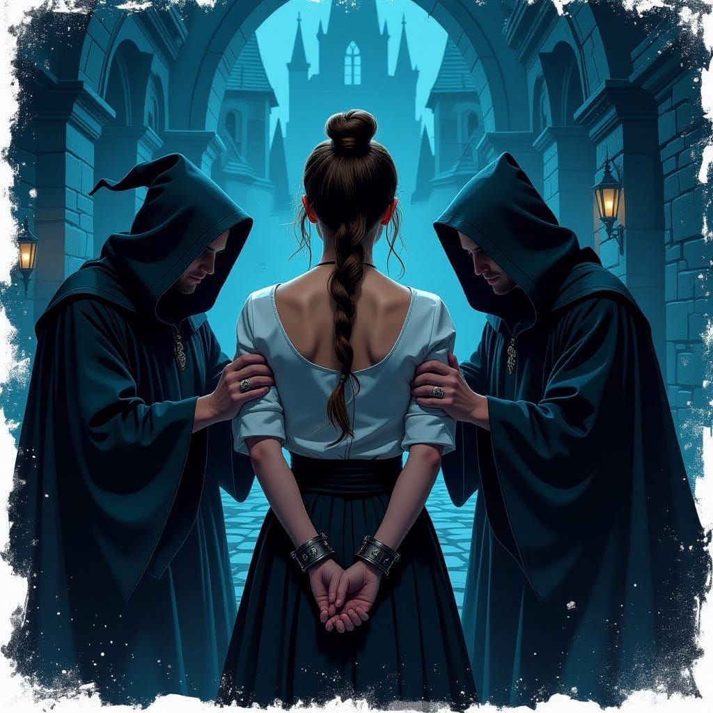 Hermione Captured by Death Eaters in Cinematic Concept Art