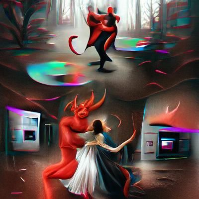 Eternal Dance with the Devil: Digital Illustration