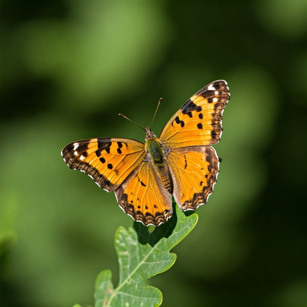 Confused Butterfly Near Oak Tree
