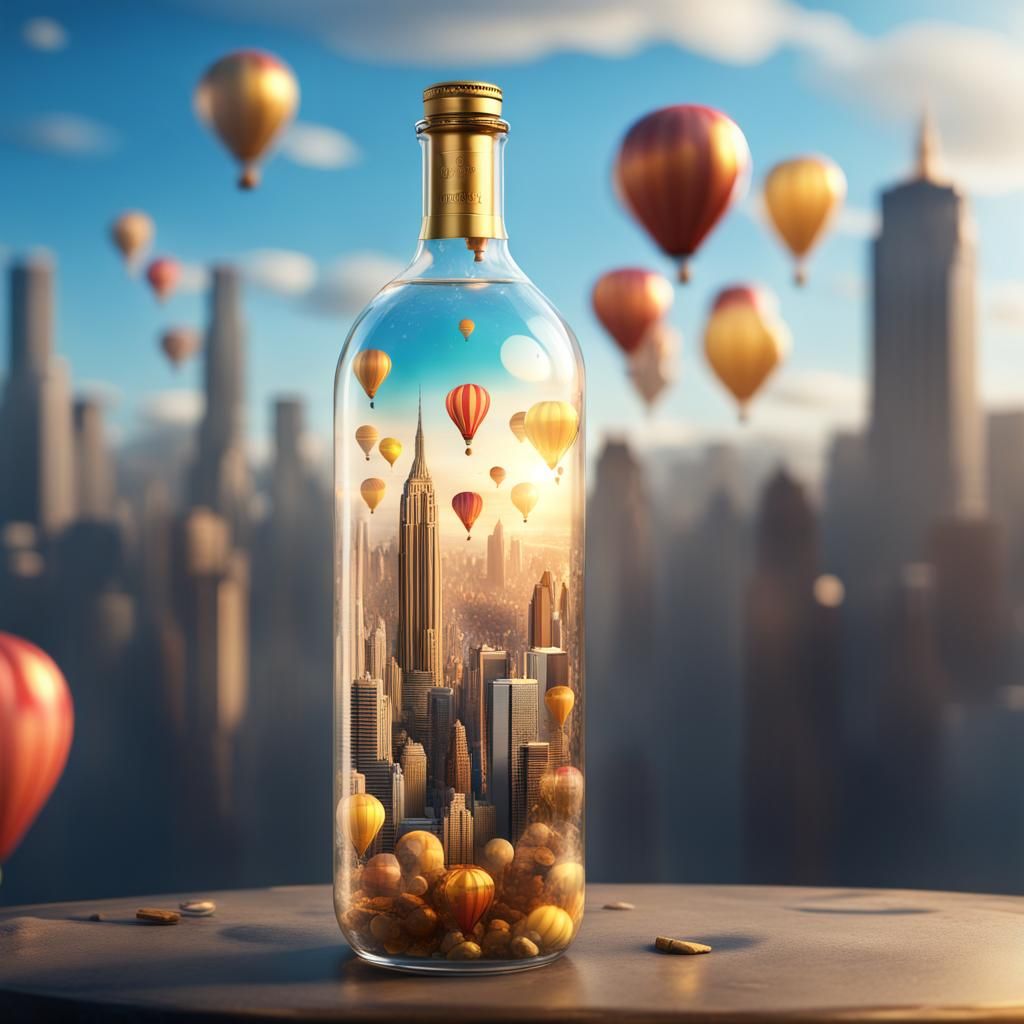 Golden Retrievers and Balloons in a Bottle