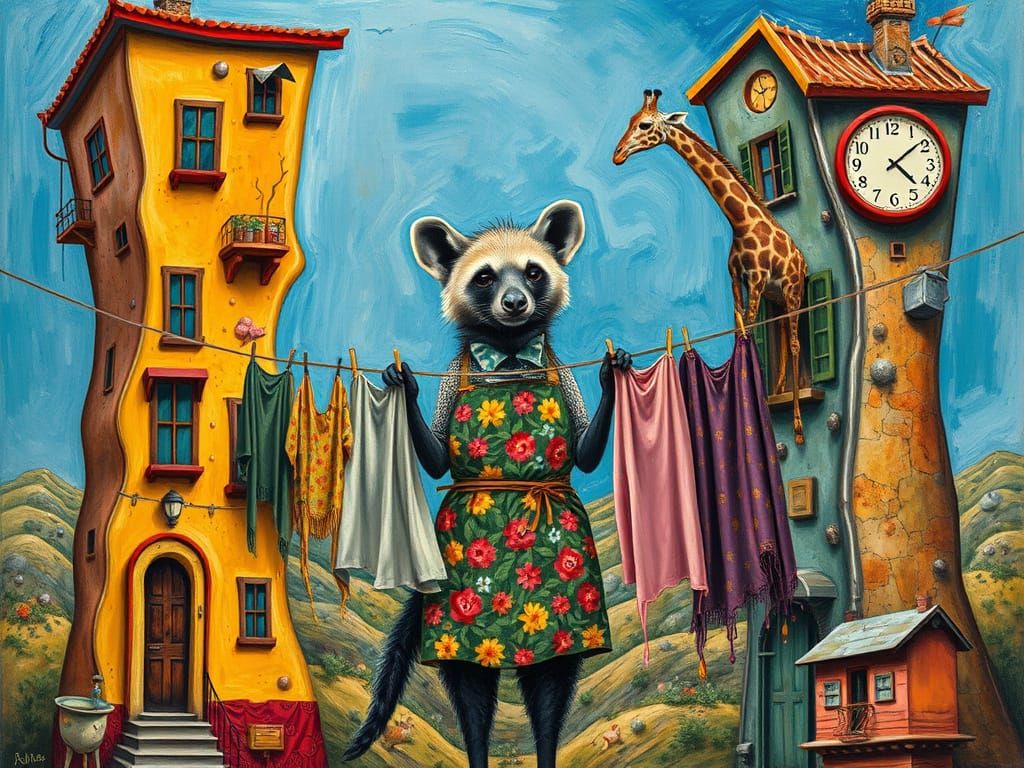 🥇hanging up laundry