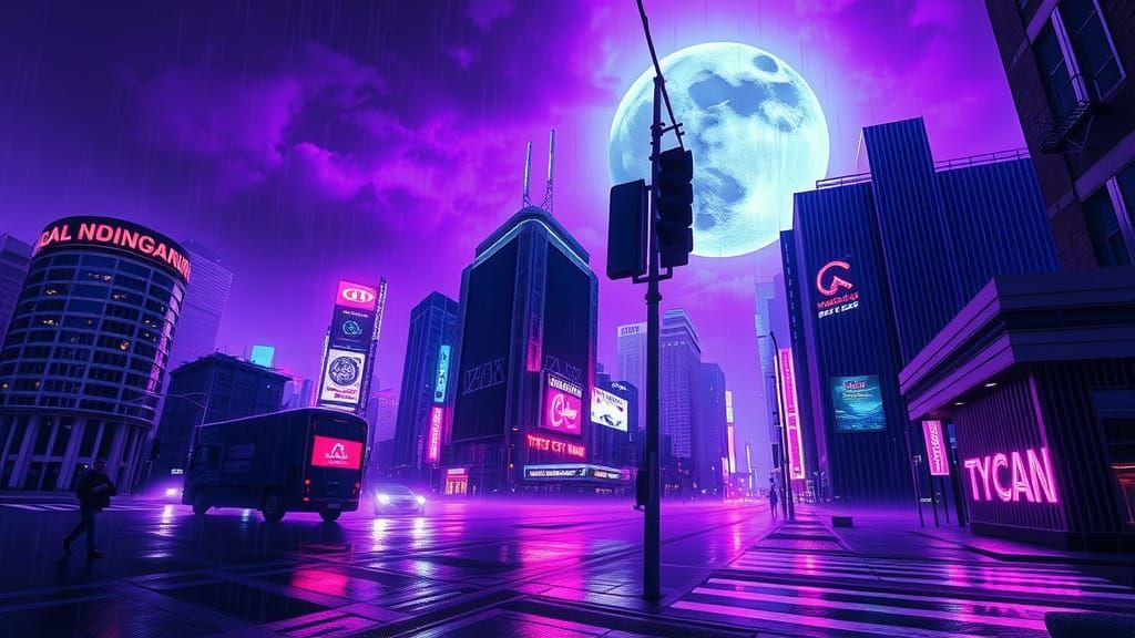 Abstract view of the Moon falling to Earth on Monday