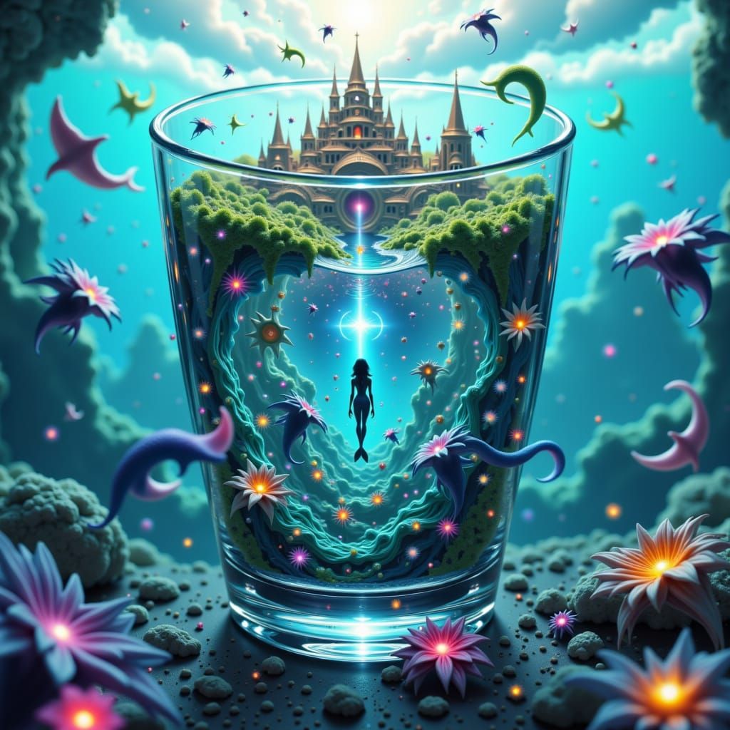 Atlantis in a Glass: 3D Anime Style