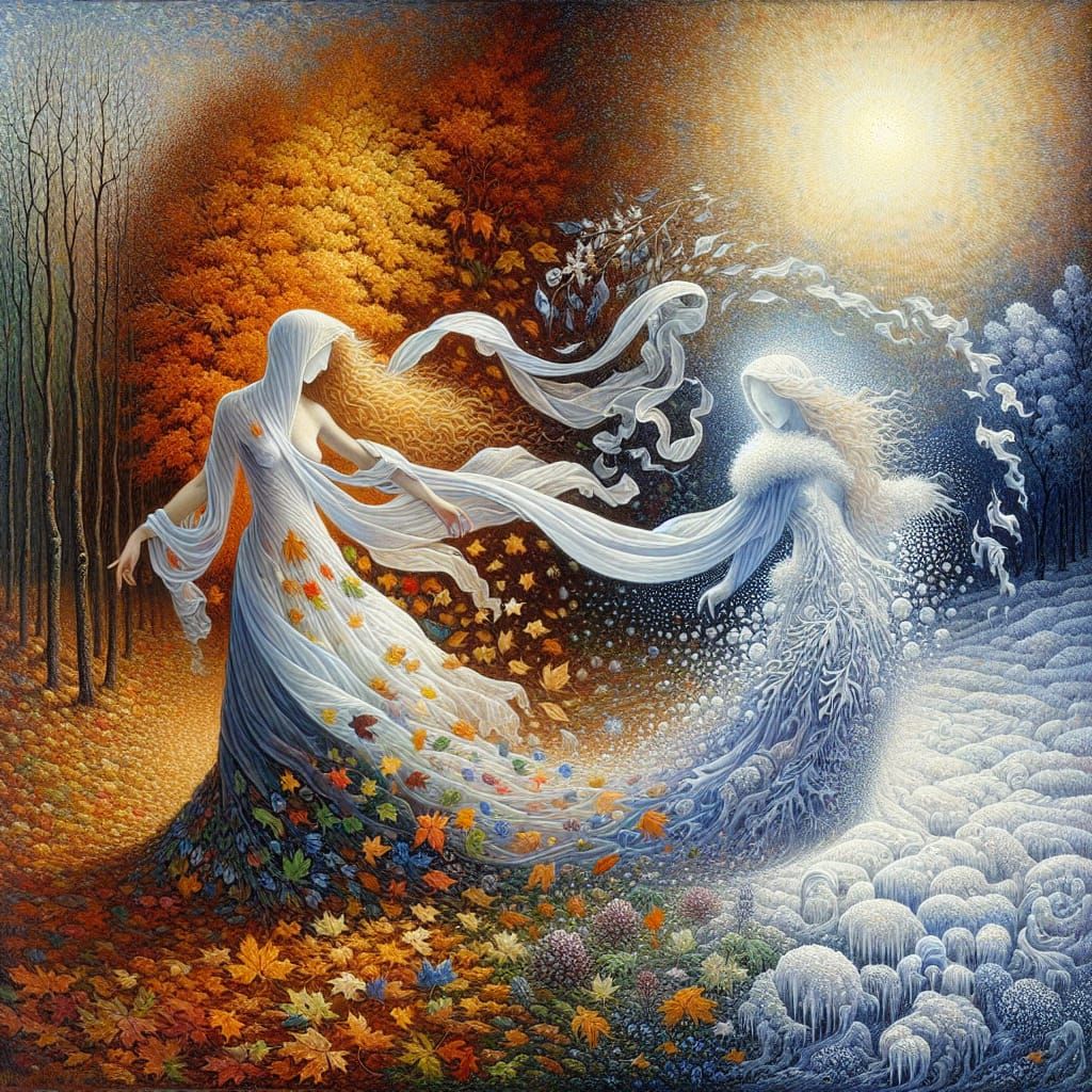Autumn and Winter Spirits Meet in Celestial Style