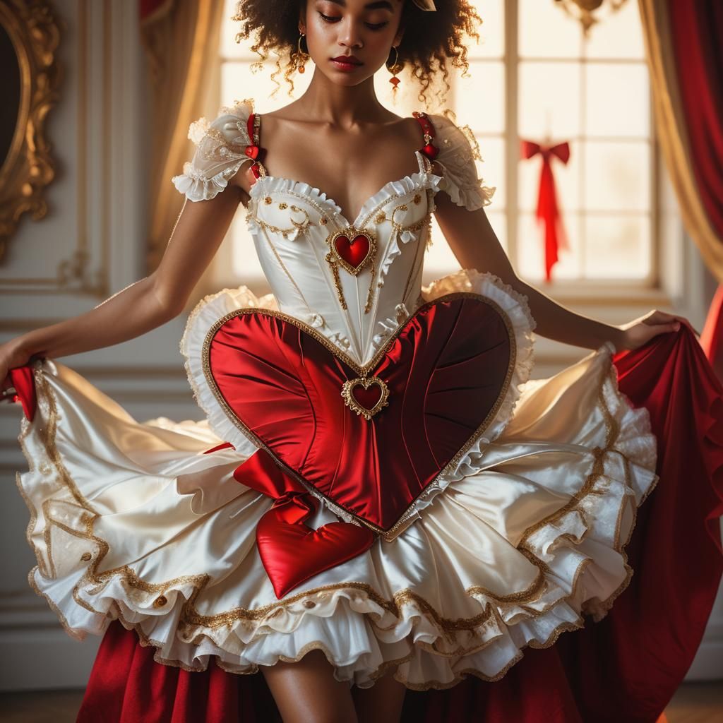 Baroque Portrait of Girl with Crescent Moon Bra