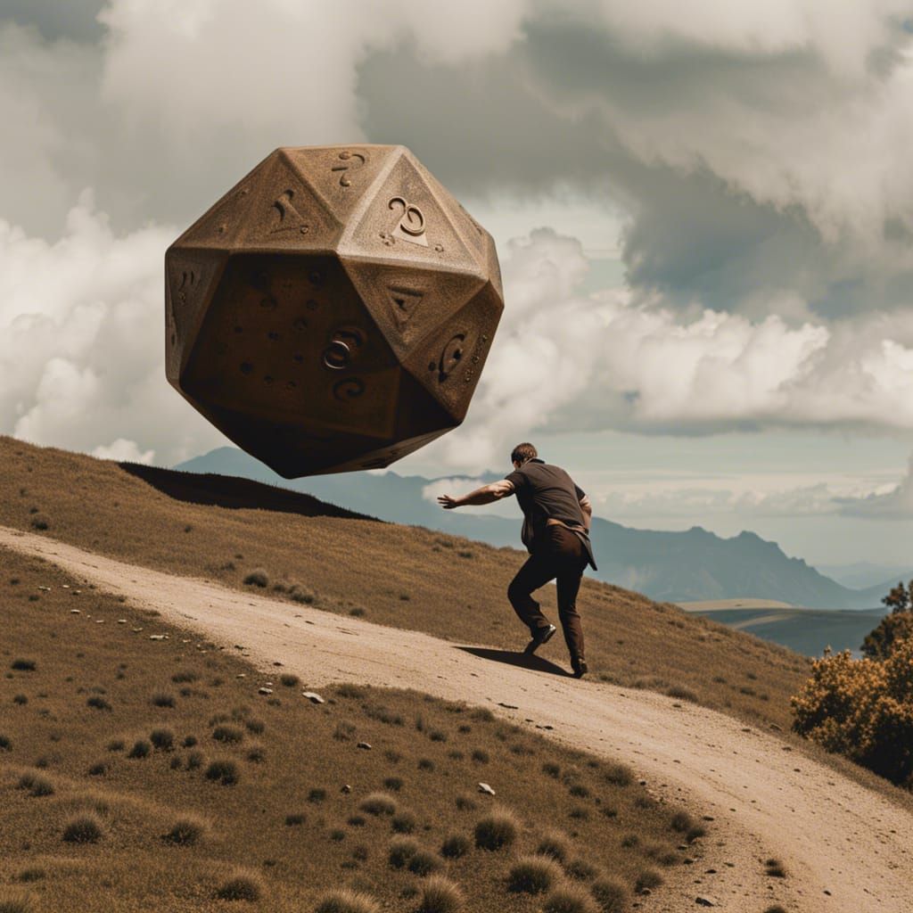 Sisyphus rolls a D20