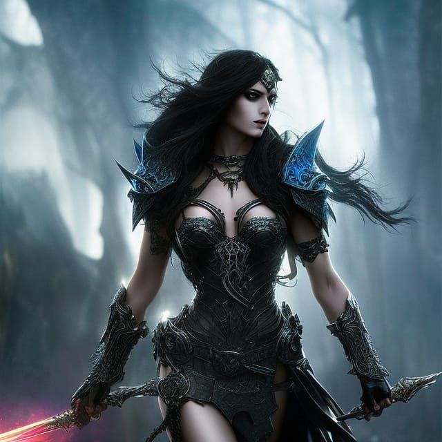 Dark Fantasy Paladin in Volumetric Lighting