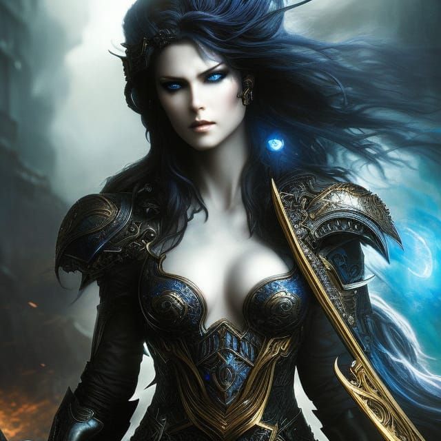 Ominous Dark Paladin Artwork in Dark Fantasy Style