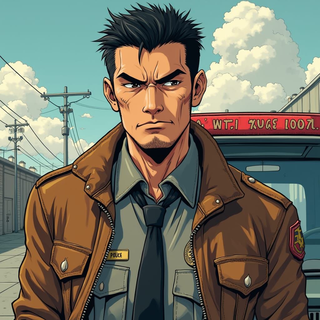 Tough Anime Cop Teaches Safe Driving