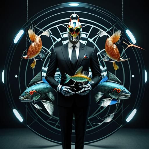 Mechanical Cricket Corporate Boss in Pop Surrealism