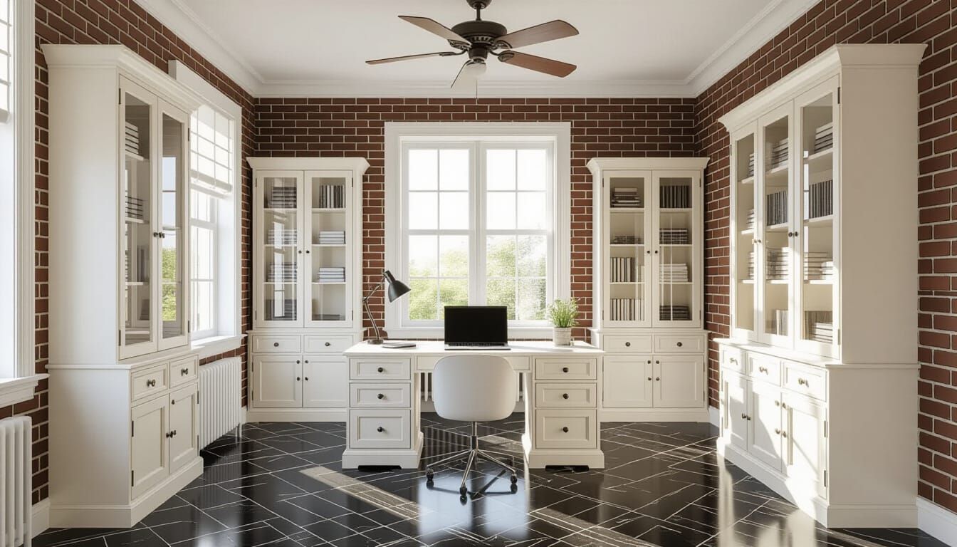 Vibrant Victorian Working Room Photographed with 35mm Lens