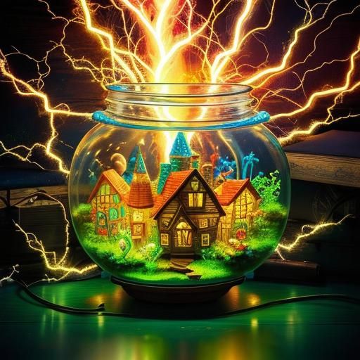 Magical Terrarium: Miniature Village in Glass Jar