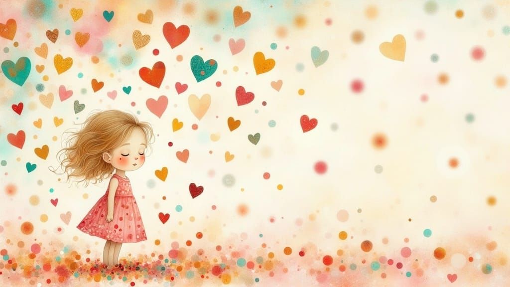 Whimsical Pastel Wonderland with a Curly Blonde Girl