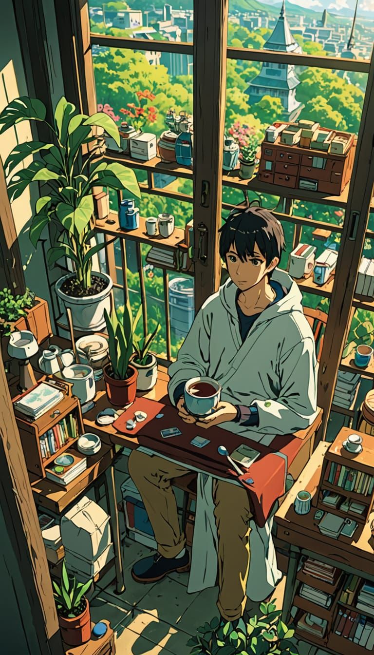 Anime Key Visual in Makoto Shinkai Style with Studio Ghibli ...