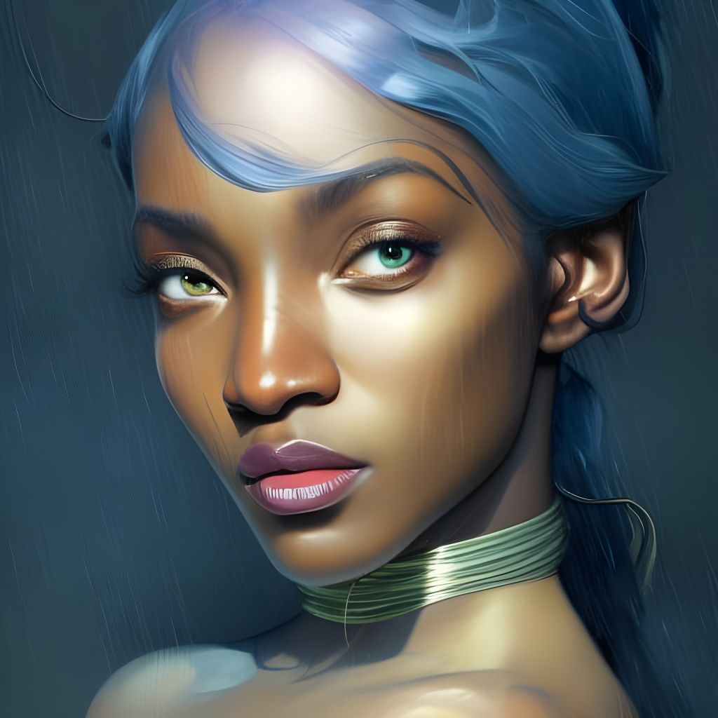 Detailed Fairy Portrait in Art Nouveau Style