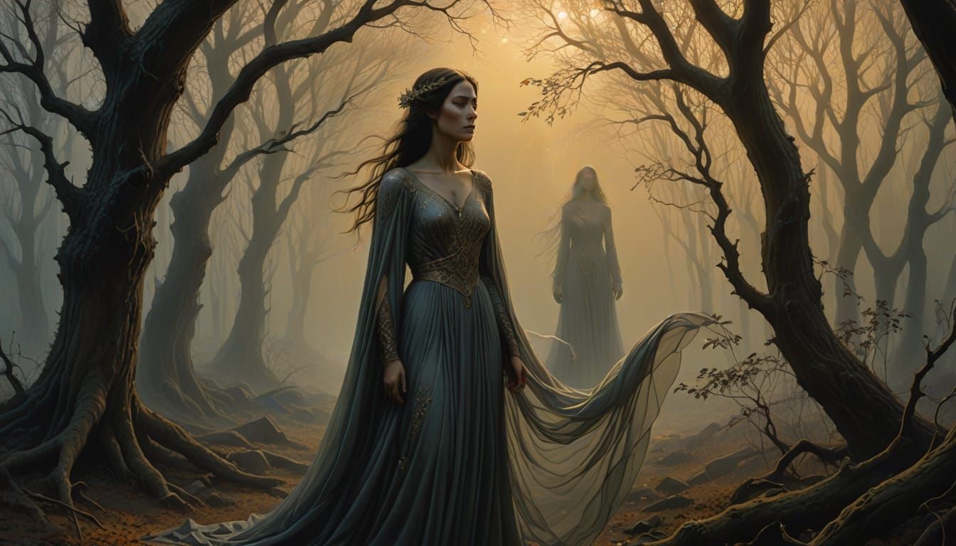 Mystical Enchantress in Nordthra Aesthetic with Cinematic Li...