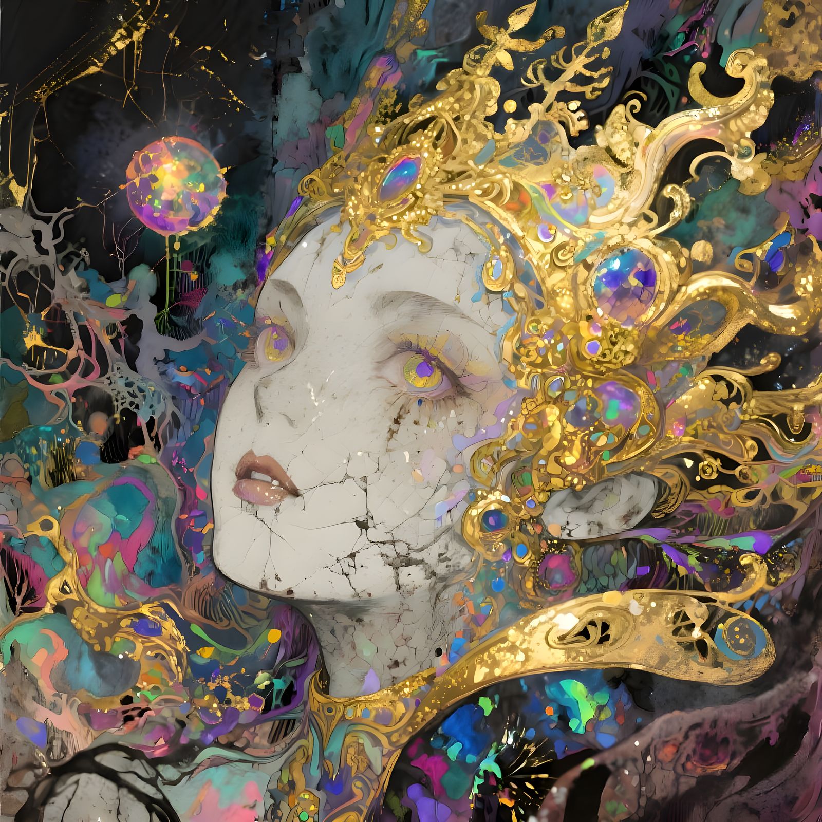 Ethereal Watercolor Illustration of Dreams and Nightmares