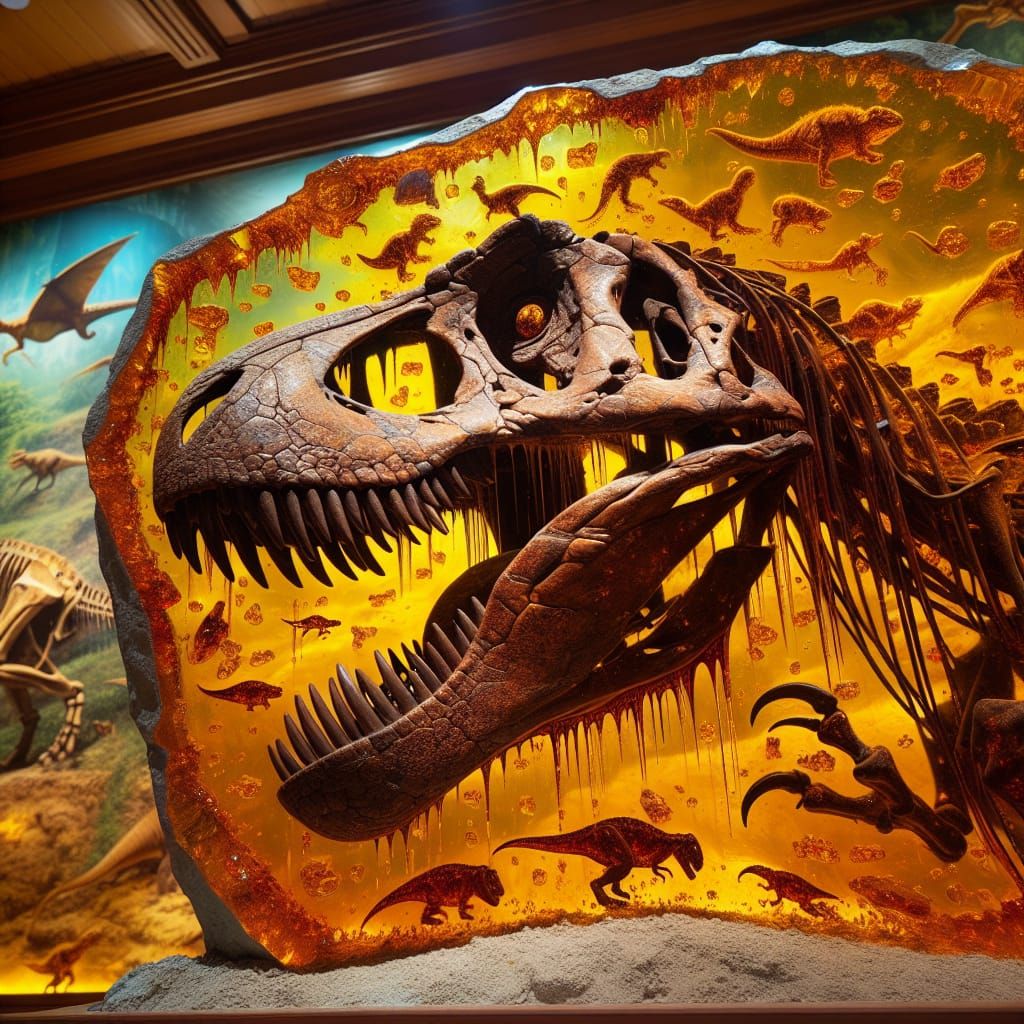Tyrannosaur Fossil Preserved in Amber