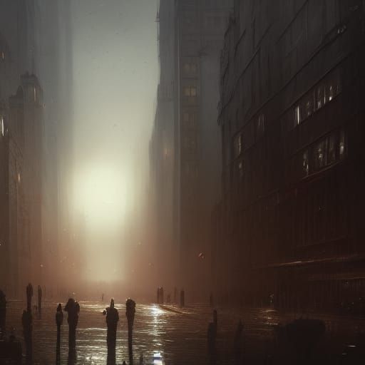 Dark Fantasy City Concept Art in 8K