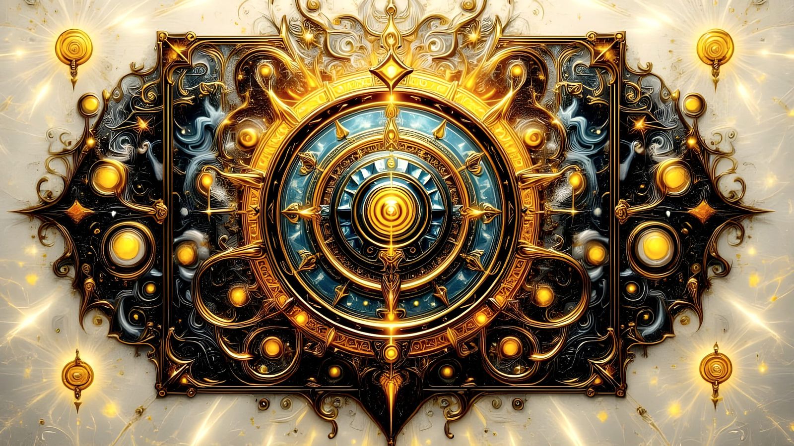 Magical Illuminated Clock Illustration